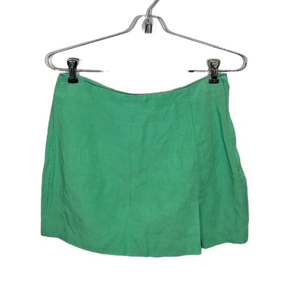 H&M Green Linen Mini Skirt 💐🧺‎ - Picture 2 of 8